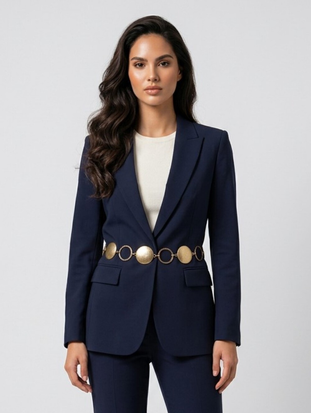 Gold Disc Chain Belt - Women's Fashion Accessory